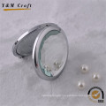 Fashion Make up Custom Decorative Diamond Metal Compact Mirror